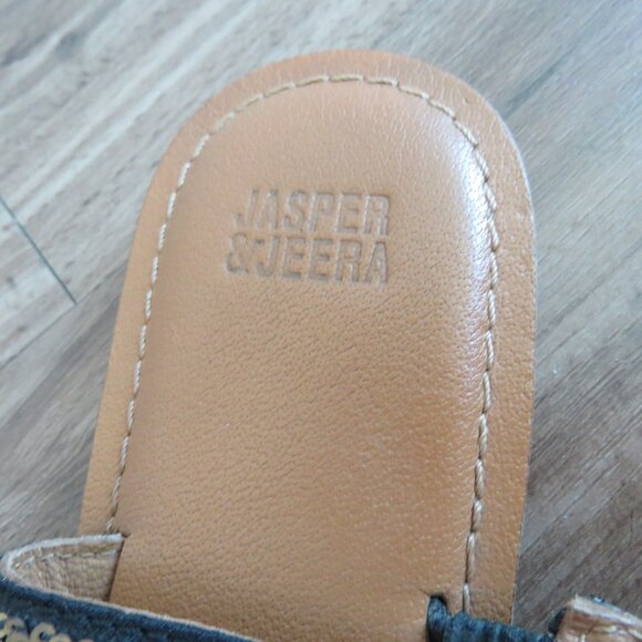 ANTHROPOLOGIE JASPER & JEERA La Plata Boho Beaded Slide Sandals - Size US 7.5 - Picture 14 of 14